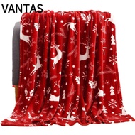 VANTAS Cosy Snuggle Blanket, Flannel Washable Sofa Blanket,  Elk Snowflake Winter Warm Soft Xmas Fle