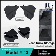 [READY STOCK] BCS Trunk Side Storage Box for Tesla Model Y 3 Highland 2024 Mat Partition Board Car I