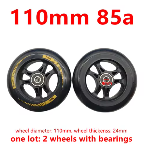 Scooter wheel diameter 100mm 110mm thickness 24mm 90x24mm with bearings 2wheels/lot