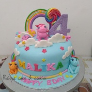 kue ulang tahun kuda poni full fondant