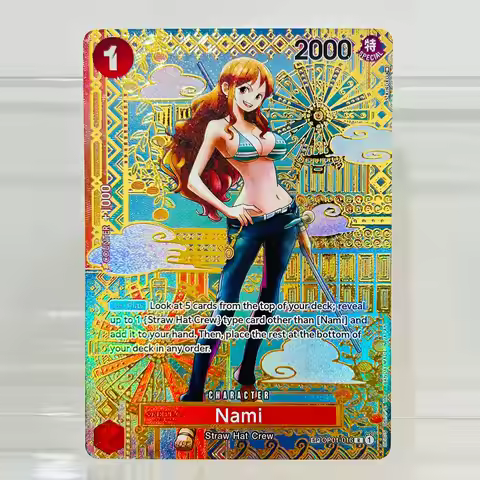 One Piece Nami OP01-016 SP Character Card EN Holographic Texture Cards Collectible Grade DIY Premium