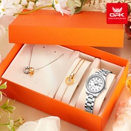 100% ของแท้ OPK นาฬิกา ผู้หญิง กัน น้ำ ของแท้ ใหม่ 2025 แฟชั่น พระคุณ สายสแตนเลส ปฏิทิน ส่องสว่าง นา