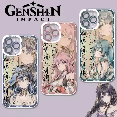 Genshin Impact Role Case For Xiaomi POCO X6 X7 X5 Pro X3 NFC X4 GT F3 F5 F6 M5S C65 M6 Pro 4G 14T 13