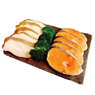 【小川漁屋】嚴選家常鮭魚＋大比目魚切片10片(無肚洞90g±10%/片)