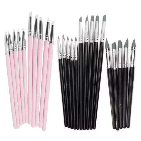 5pcs Dental Porcelain Brush Pen Dental Resin Brush Pen shaping Silicone Adhesive Composite Porcelain