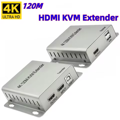 4K 120M HDMI USB KVM Extender Via Cat5e/6 Rj45 Cable Transmit HDMI Audio video USB signal to RJ45 Su