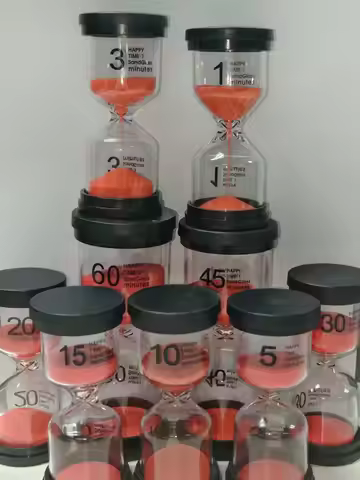 1/3/5/10/15/30/45/60 Hourglass Minute Sand Watch Hourglass Timer Watch Clock Gift Kidsren's Hour Hom