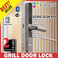 (Metal Gate) EZVIZ DL06 Pro Dual Fingerprint Smart Lock (Fingerprint, PIN, RFID Card, Mechanical Key