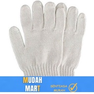 W1a 1pair Multipurpose Cotton Knitted Hand Safety Glove / Cotton Glove / Batik Sarung Tangan 104 / 400g