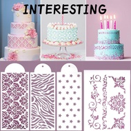 INTERESTING Cake Decoration Stencils Plastic Stamps Stencils Fondant Drawing Painting Spray Mold