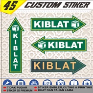 Glossy Laminated Arrow Qibla Direction Indicator Vinyl Sticker