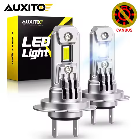 AUXITO 2Pcs Canbus H7 LED Headlights 20000LM 100W Bulb Wireless Turbo LED H7 Light Bulbs For Volkswa