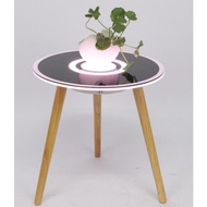 EILON โต๊ะลำโพงอัจฉริยะ LED RGB 8W ความสูง 50cm JD-520BX สีดำขาไม้