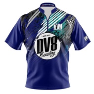 DV8 DS Bowling Jersey - Design 1522-DV8 3D Zip Collar Bowling Shirt DIY Name