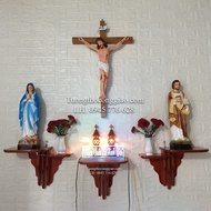Catholic Altar Shelf Dual Hand Painted Color (Not Included Statue)