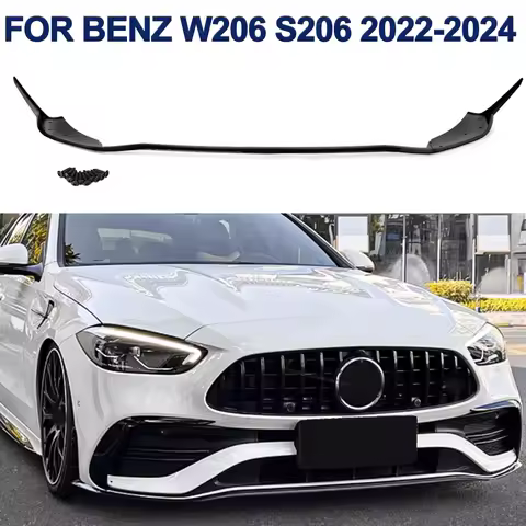 Magickit C43 Look Front Bumper Splitter Lip for Mercedes Benz C Class W206 S206 AMG 2022-2024 Glossy