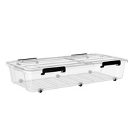 Bed Bottom Storage Box Short Flat Storage Box with Wheels Lengthened Drawer under Bed Storage Box under Bed