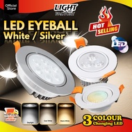 🔥HOT🔥LED Recessed Eyeball 3W | 7W LED Spotlight Recessed Light Recessed Casing GU10 LED BULB Eyeball Frame Lampu Siling