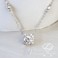 ［Real Moissanite］Can Pass Diamond Test 18K Gold Square Bag Necklace Pendant MNG076 Moissanite Neckla