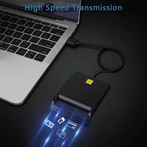 4 in 1 USB Smart ID Card Reader Smart USB SIM Card Reader for IC/ID CAC TF SD Bank Card SIM Card Rea