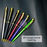 Vintage Sonnet Parker Gold Clip Pen, Exclusive Metal Pen, Elegant Pen