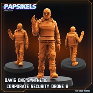 Davis One [8]-Vs Humans-Construct Humanoid Android-Synth/32mm scale 3D printed miniature PSK