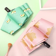 ☁☋♗masuk payung automatik sepenuhnya lipat payung tiga kali ganda pelajar perempuan hujan yang comel