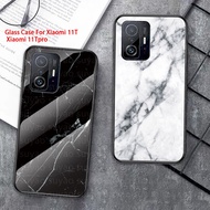 Xiaomi phone Case For Xiaomi mi 11T pro 11TPro marble Glass Case Protection Hard Casing Shockproof Fashion Back Cover