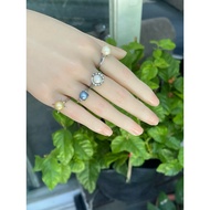 Siliver silver ring with akoya pearl (real pearl)
