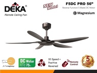 DEKA F5DC Pro MG 10 Speed Remote Ceiling Fan 56” DC MOTOR 5 Blade Kipas Siling