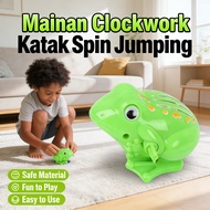 Cute Plastic Frog Spin Toy Jumping Frog