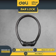 Deli Bar Lock / Gembok Sepeda dengan Kode Angka Anti Maling DL508041