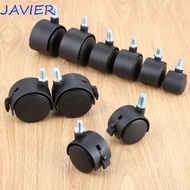JAVIER Office Chair Caster Rotating Plate Universal Swivel Black Silent Nylon For Industrial Furnitu