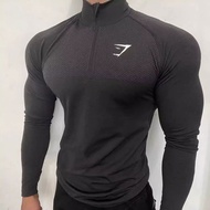 Cool Gymshark Onyx 3.0 Superhero Men Zipper Seamless Slim-fit Quick-Drying Hooded Long Sleeve pdd// 