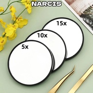 NARCIS Makeup Mirror, With Suction Cup Round Magnification Mirror, 5x/10x/15x Blackhead Magnifying M