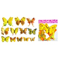 Stiker Dinding 3D Motif Kupu - Kupu / Wall Sticker 12pcs Butterfly PVC / Dekorasi 12 in 1