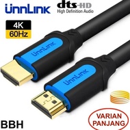 UNNLINK BBH 4K 60hz HDMI v2.0 Cable 18gbps AWG28 HDR2.0 HDCP2.2 BLUE