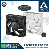 ARCTIC P12 PRO PST Single Black / White | 120mm 12cm PWM Fan Case