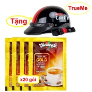 [Tặng Nón Bảo Hiểm] Cà phê Vinacafe 3in1 Gold Original (20gói x 20g) - cafe hoa tan - VinaCafe - ca 