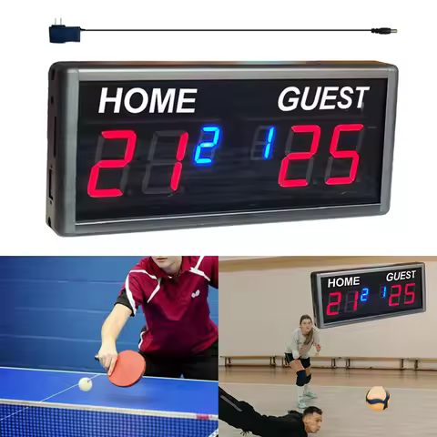 6-Digit LED Electronic Score Keeper Scoreboard with Remote Digital Scoreboard Scoreboard Team Sports