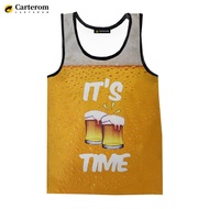 Funny Food Beer Tank Tops 3D Digital Printing Harajuku Vest Shirts Men Women Casual Plus Size Single