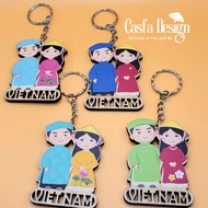 Hanoi Souvenir Wooden Keychains - Handmade Wooden Keychains - Vietnamese Souvenir Gifts