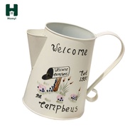 Homyl Cute Painting Vintage Metal Jug Vase Flower Pitcher Wedding Home Room Decor