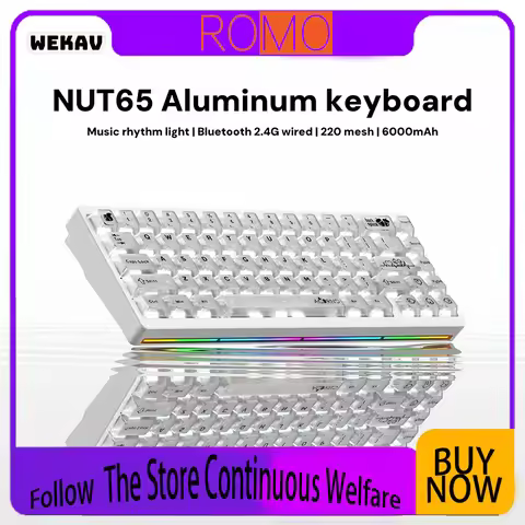 WEIKAV Nut65 Lucky65v2 Mini Custom Wireless Aluminum Mechanical Keyboard Kit Rgb Bluetooth Wired Gam