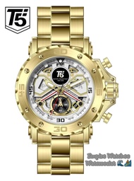 Empirewatches Jam Tangan T5 H3954G 3954 H3954 Pria Cowok Analog Chrono dan Tanggal Aktif Rantai Sta