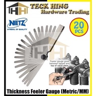 NIETZ 20pcs Thickness Feeler Gauge Filler Gauge 580-22-020