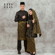 Bridal Set Kebaya Widuri Songket +Veil Songket & Baju Melayu Material Duchess + sampin