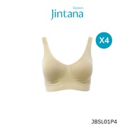 (แพ็ก4ชิ้น)Jintana เสื้อชั้นใน จินตนา รุ่น Pure Comfort รหัส JBSL01P4 เสื้อในไร้โครง ไร้ตะเข็บ ใส่ส
