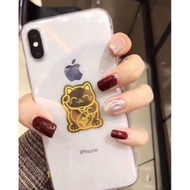 999.9K金箔幸运猫金手机配件贴纸999.9K Gold Foil Lucky Cat Gold Mobile Phone Accessories Sticker