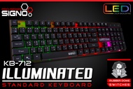 Signo (คีย์บอร์ด E-Sport) รุ่น KB-712 LED Illuminated RUBBER DOME Switch Gaming Keyboard